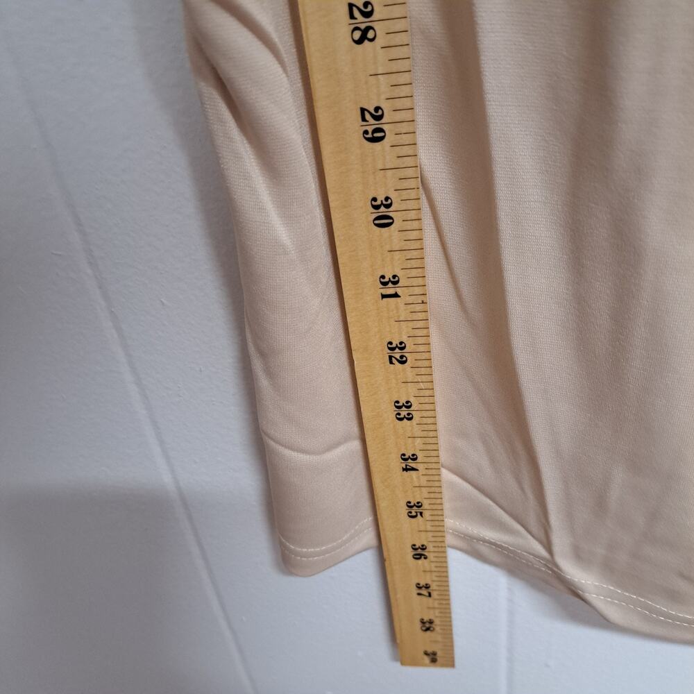 Women Dress Lace V Neck Ruffle Sleeve Casual Short Mini Dress Ligth Khaki Size L - Picture 10 of 11